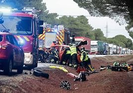 Accidente registrado el 12 de diciembre en la N-122, en Traspinedo, con un fallecido.