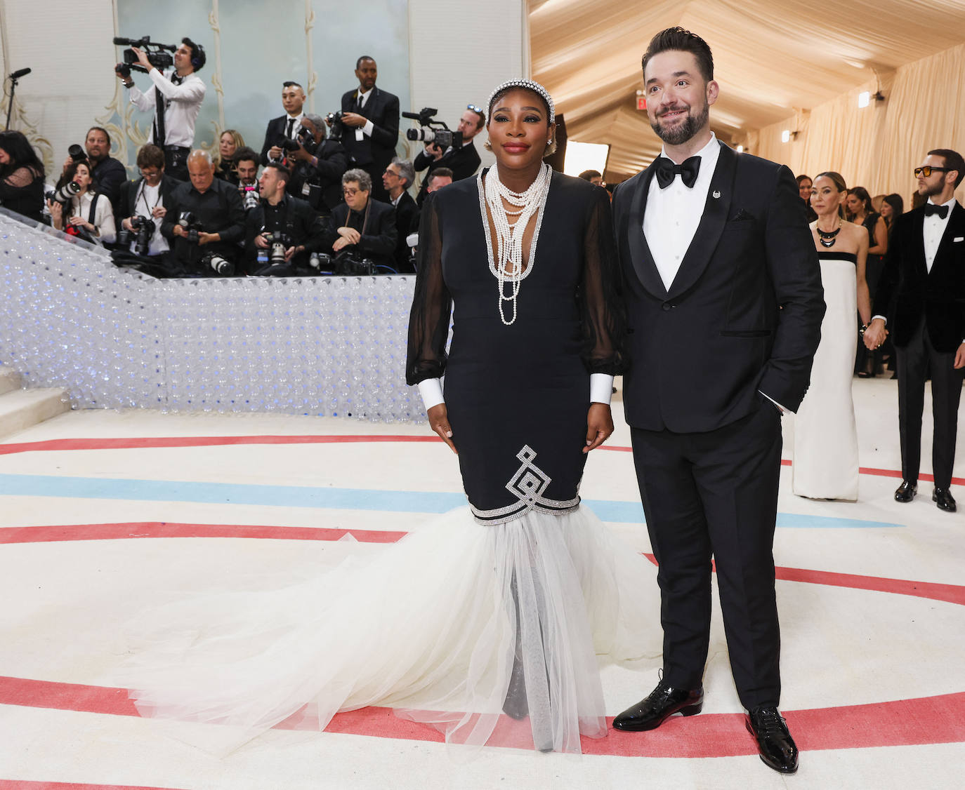 La tenista estadounidense Serena Williams junto a su pareja Alexis Ohanian, empresario de internet.