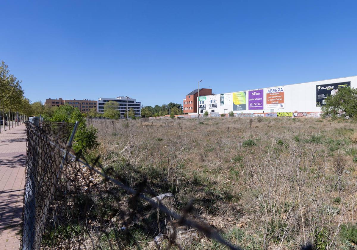 Solar ubicado frente al hospital Río Hortega que el Ayuntamiento cederá al Ministerio de Inclusión para levantar el centro de refugiados.