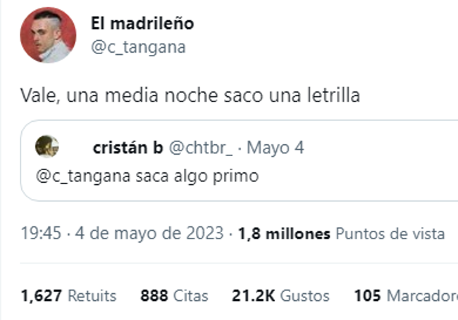 Conversación entre C Tangana y un fan