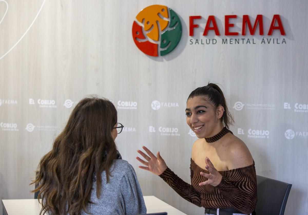 La joven Kamelia Rosenova en un centro de Faema en Ávila.