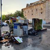 A disposición judicial el detenido por la quema de contenedores en Valladolid