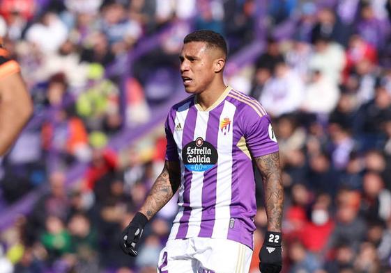 Darwin Machís, durante un partido con el Real Valladolid.