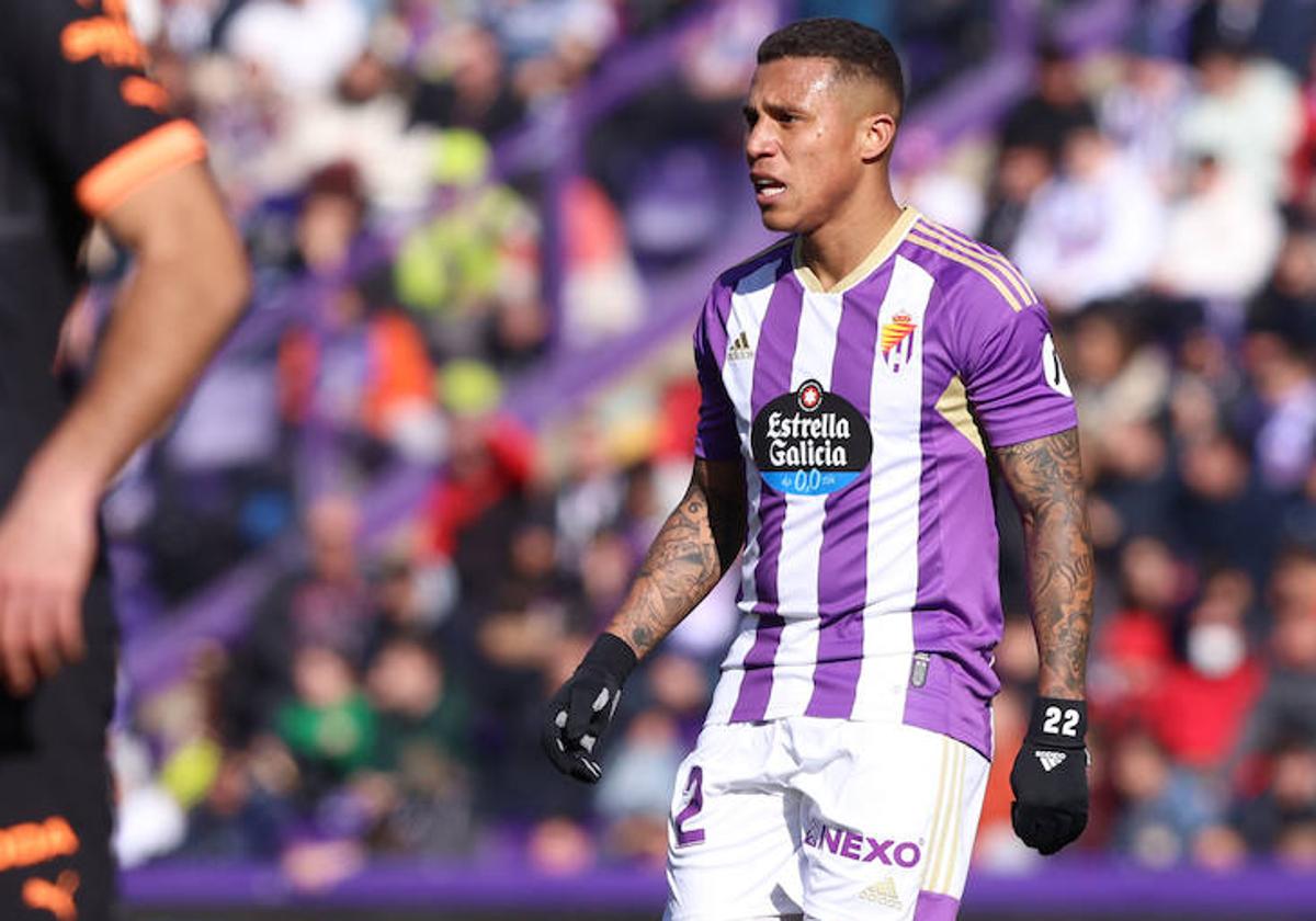 Darwin Machís, durante un partido con el Real Valladolid.