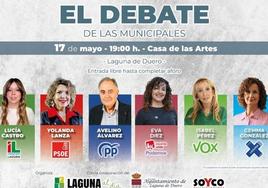 Cartel de 'El Debate de las Municipales' de Laguna de Duero