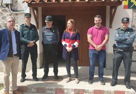 Virginia Barcones, en el cuartel de Cervera de Pisuerga.