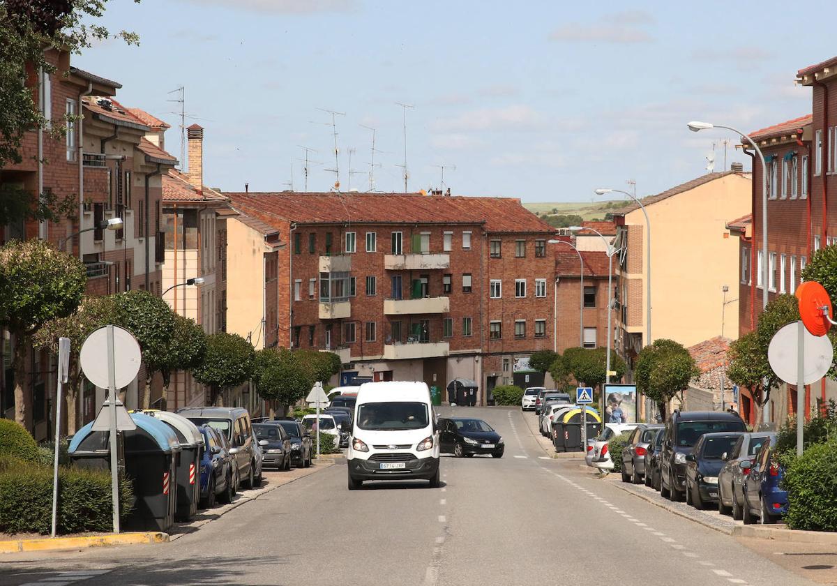 Carretera de Trescasas, en el barrio de San Lorenzo.