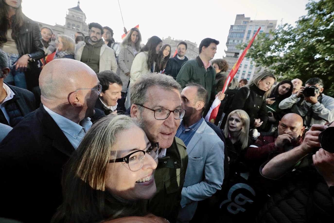 El mitin en Valladolid del PP, con Núñez Feijóo, en imágenes