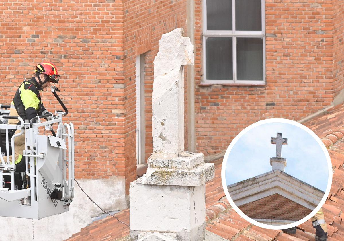 Un rayo destroza la cruz de la capilla de las Esclavas en Valladolid