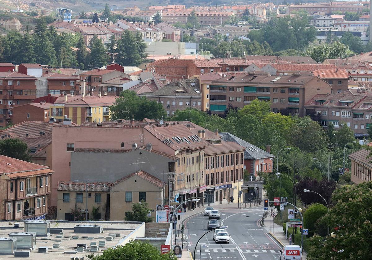 Vista del barrio de San Lorenzo y de la avenida Vía Roma.