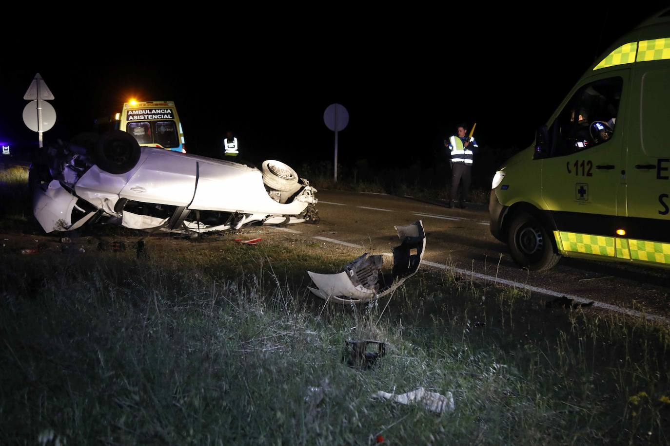 Dos jóvenes heridas en un grave accidente de tráfico en Cuéllar