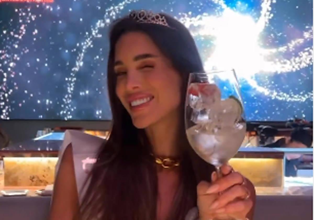 Marta López en su despedida de soltera.