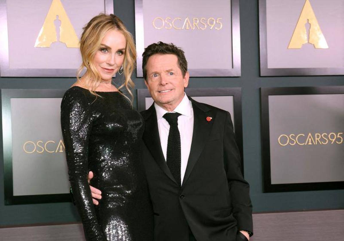 Michael J. Fox junto a su esposa Tracy Pollan.