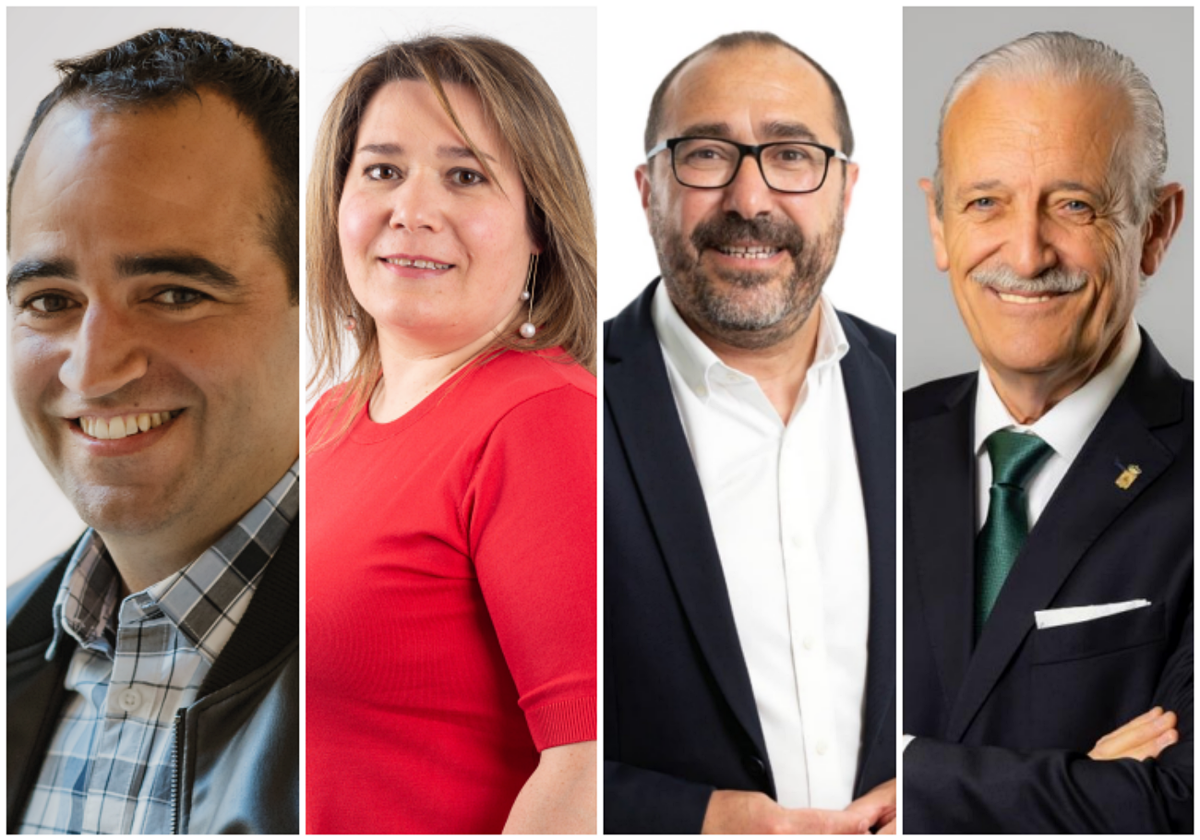 Los cuatro candidatos a la alcaldía de Tordesillas