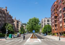 Calle Hernando de Acuña, en Parquesol.