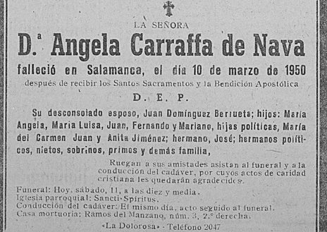 Imagen secundaria 1 - Arriba, orla de doctorado de la Universidad de Madrid con Carraffa en la fila de la izquierda; su esquela y portada de la Universidad de Salamanca.
