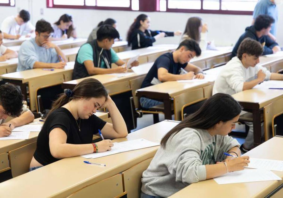 Prueba de acceso a la universidad en Valladolid en julio del año pasado.