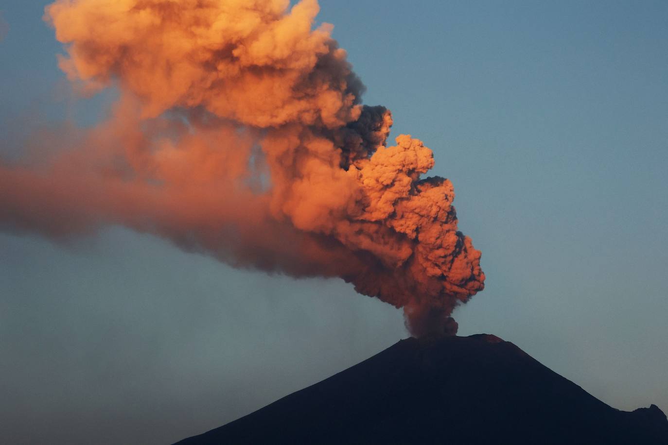 Explosión vista desde el municipio de Puebla en México