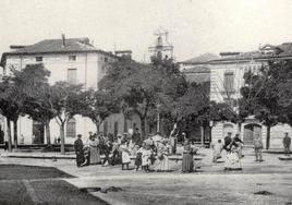 La plaza de San Miguel en 1919.