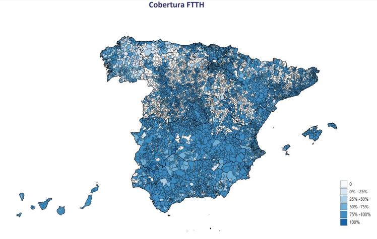 Imagen principal - Castilla y León es la comunidad con menor cobertura de fibra óptica