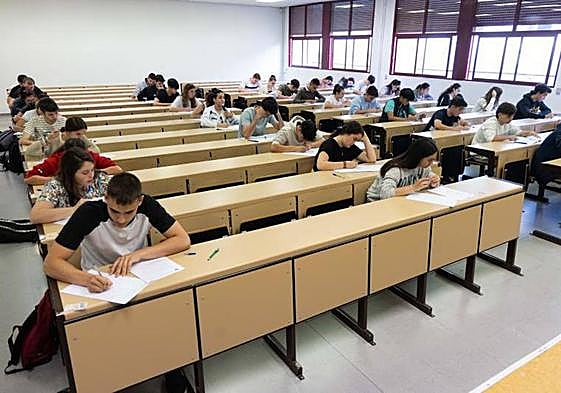 Prueba de acceso a la universidad en Valladolid en años anteriores.