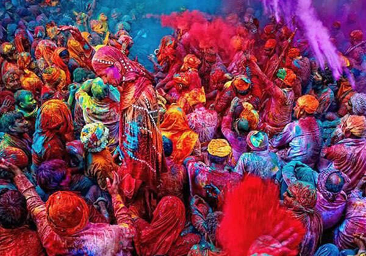 El Holi Festival de Jaipur, al comienzo de primavera.