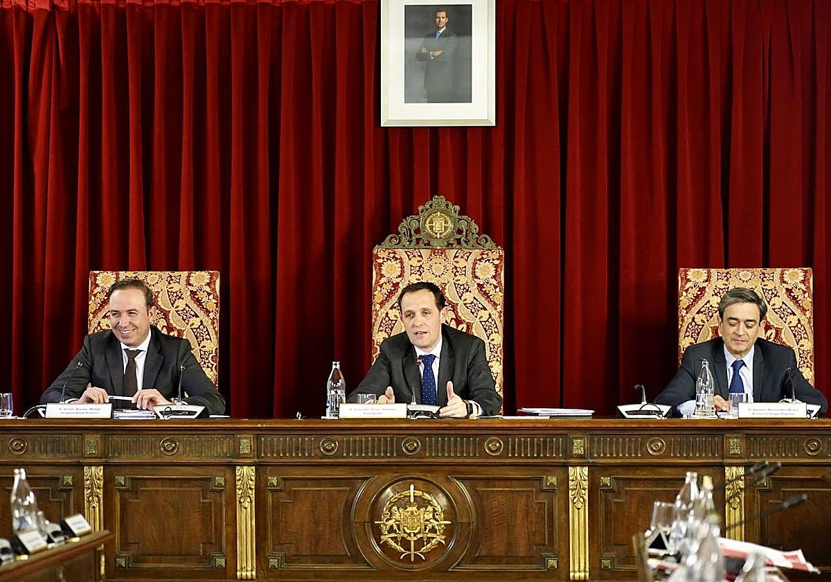 Pleno anterior en la Diputación de Valladolid.