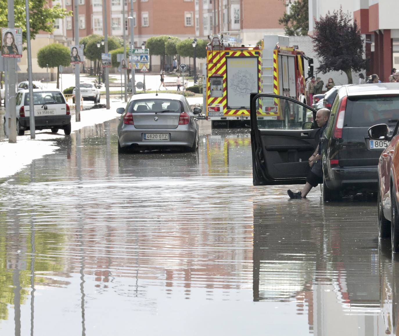 La inundación en Laguna de Duero, en imágenes