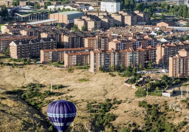 Vista aérea de parte de la ciudad.