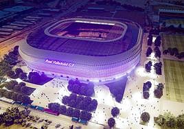 Simulación del proyecto de estadio presentado en campaña por Jesús Julio Carnero.