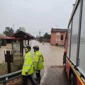 Una tromba de agua anega varios pueblos de la comarca de Rioseco