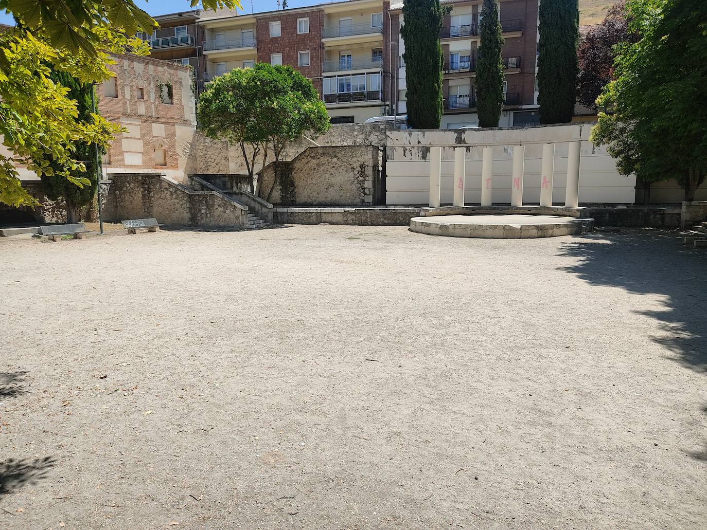 Huerta de la Alegría, en el parque de San Francisco, donde se construirá el auditorio al aire libre.