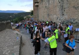 Control de acceso a Pedraza durante la pasada edición de los Conciertos de las Velas.