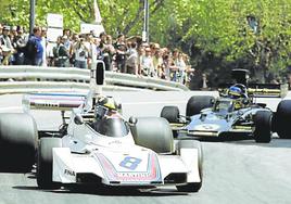 La lucha entre Carlos Pace y Jacky Ickx en el GP de España de 1975.