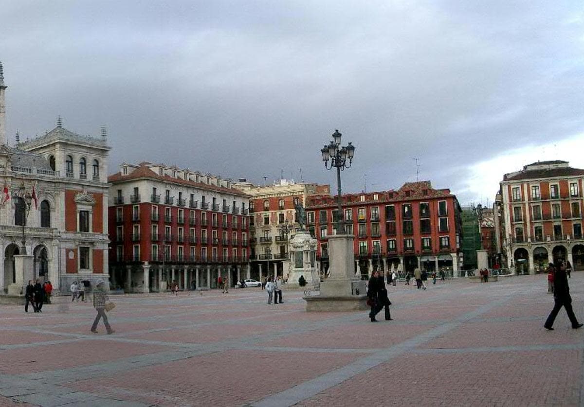 Panorámica de la Plaza Mayor de Valladolid.