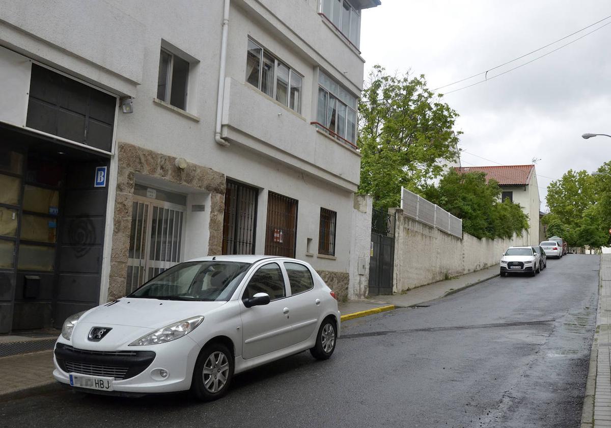 Calle del Cristo del Caloco, donde los sanitarios atendieron al joven.