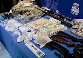 Material incautado durante la redada del pasado 6 de junio