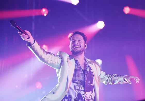 Manu Carrasco, durante un concierto el año pasado en el polideportivo Pisuerga de Valladolid.