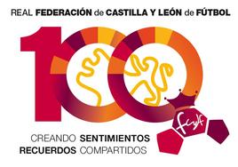 Logo del centenario de la Federación de Castilla y León de Fútbol.