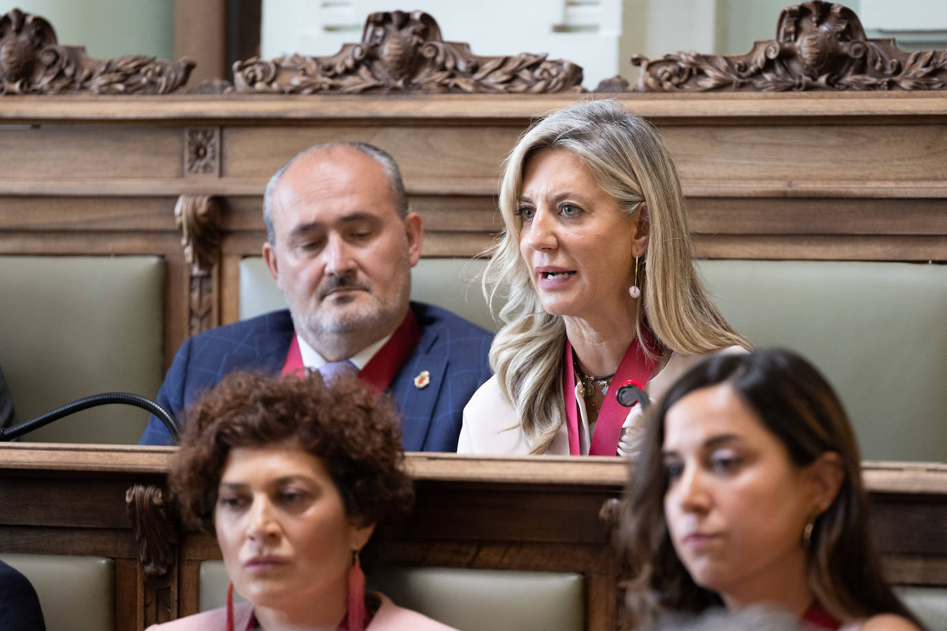 Irene Carvajal, durante su intervención en el pleno.