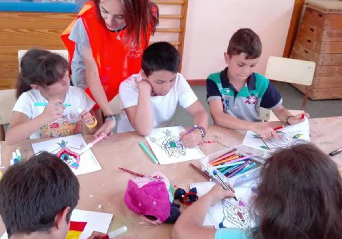 Niños participantes en una edición pasada de Conciliamos en un colegio de Ciudad Rodrigo.