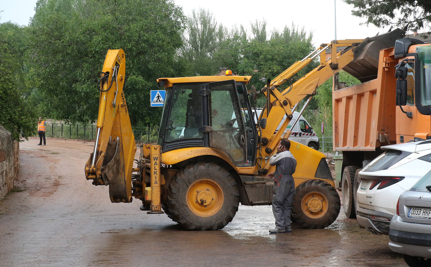 El rastro de la tormenta de granizo en Ayllón