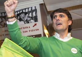 Rodrigo Jiménez celebra hace cuatro años el escaño conquistado por Vox en Segovia.