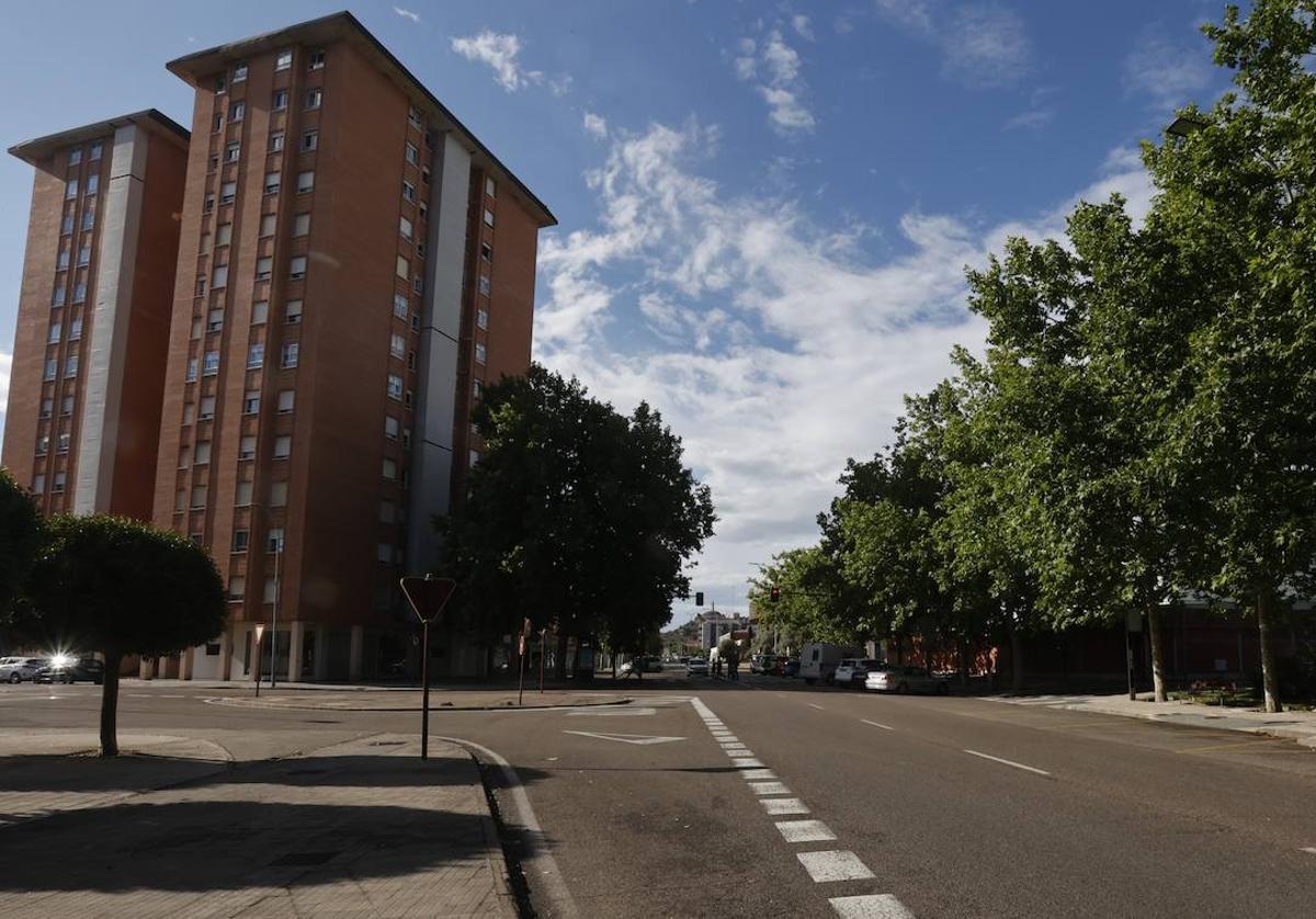 Avenida de Campos Góticos de la capital palentina.