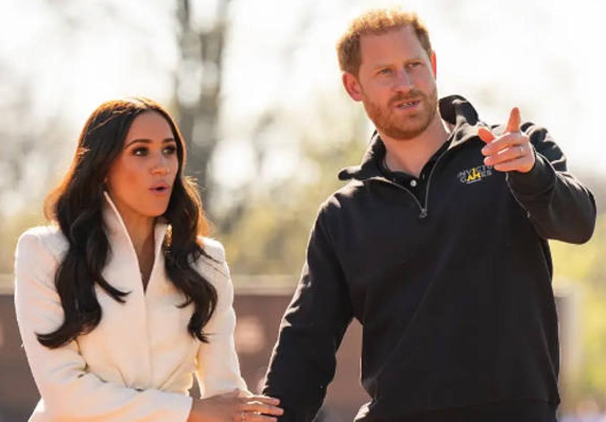 Meghan Markle con el príncipe Harry.