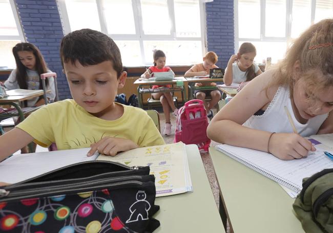 Aula de tercero de Primaria del colegio Alonso Berruguete.