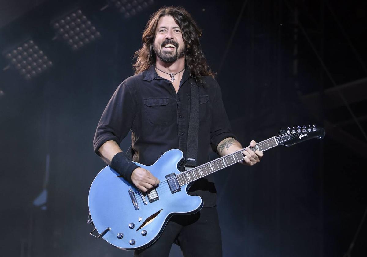 Dave Grohl durante un concierto.