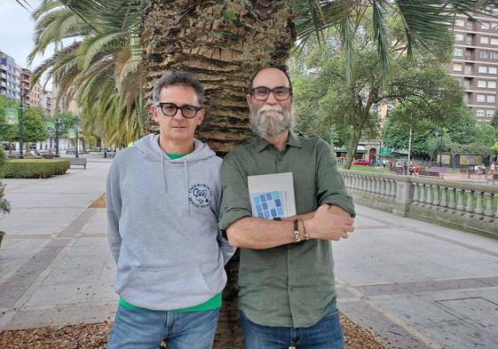 Guillermo Lorenzo y Javier García Rodríguez, en la Feria de Gijón la pasada semana.