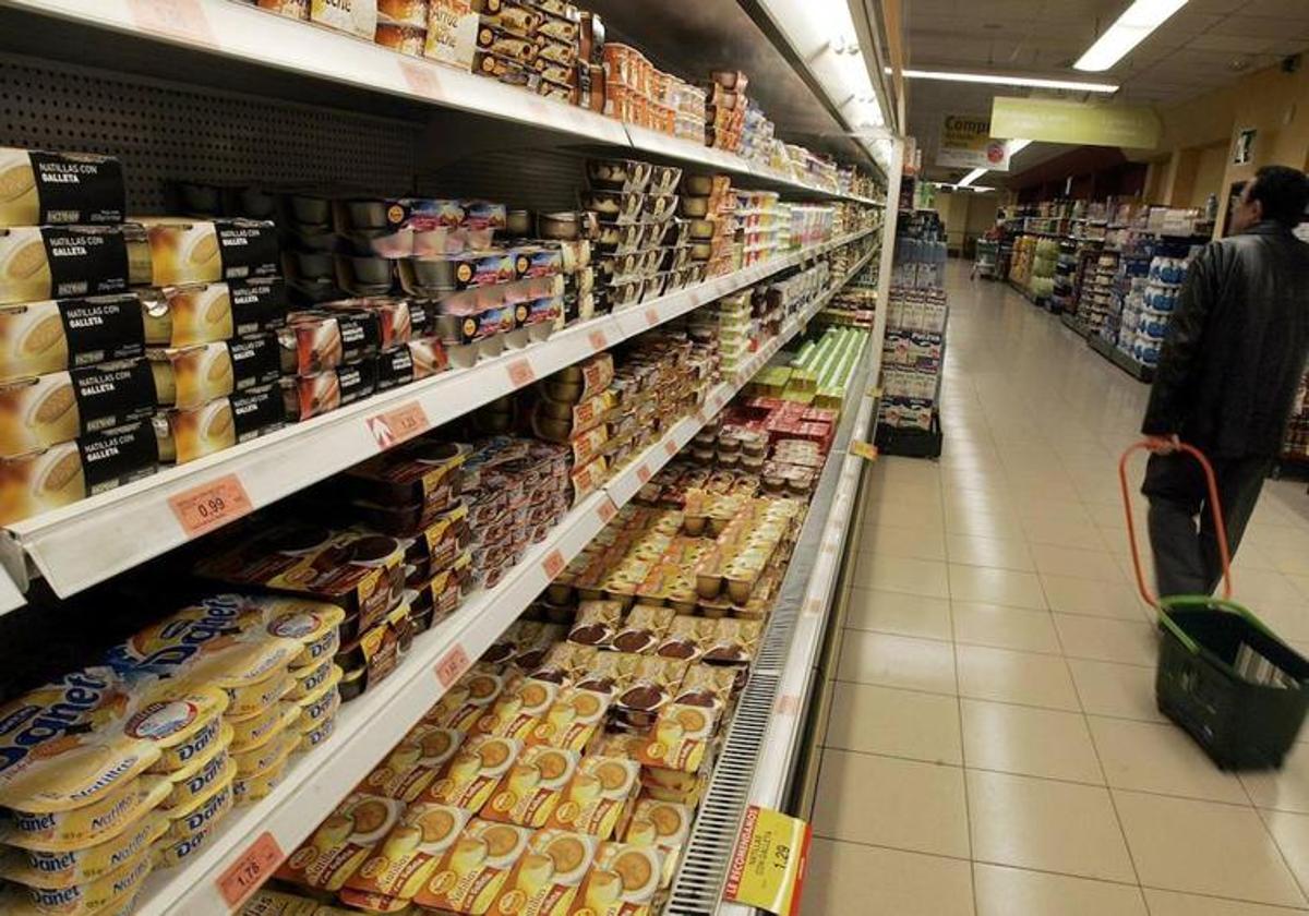 Interior de un supermercado Mercadona.