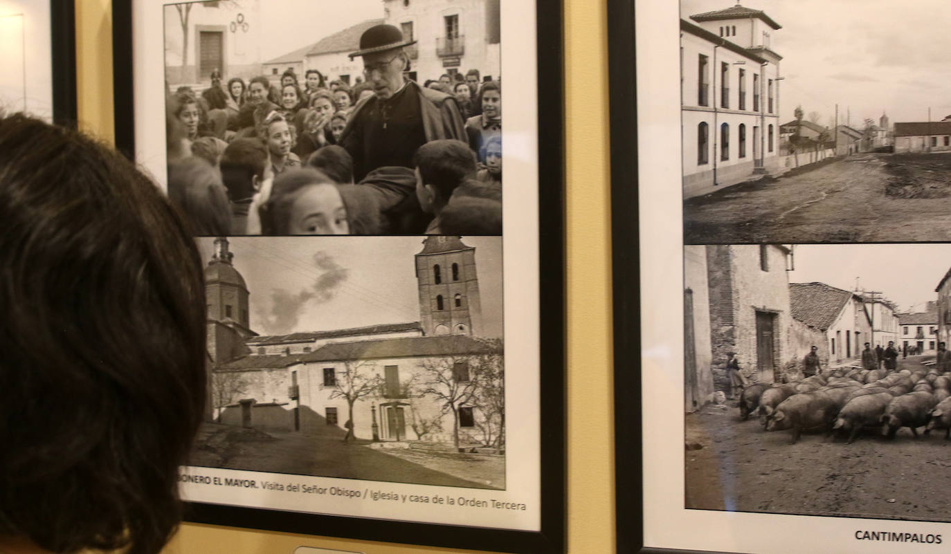 Visitante en la exposición de Manuel Riosalido